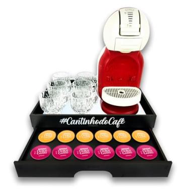 Imagem de Porta Cápsulas Bandeja Espelhada Mdf Café Preto Dolc& Gu$to