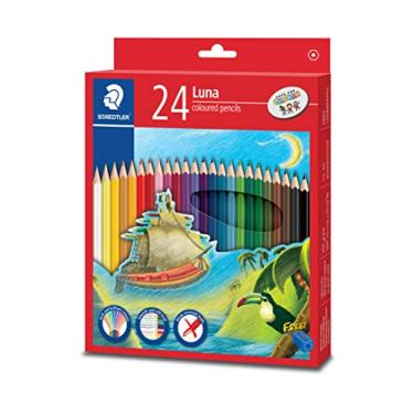 Imagem de Conjunto de lápis coloridos Staedtler Luna de 24 cores com apontador de lápis