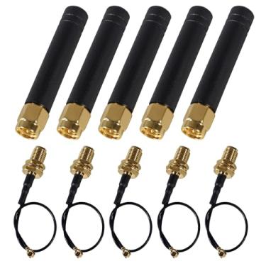 Imagem de DWEII 5 peças LoRa antena 915MHz 2dBi U.FL IPEX para SMA conector para placa ESP32 Lora OLED IOT Internet of Things