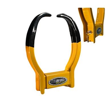 Imagem de Titan Grip Trava de roda - Braçadeira de bloqueio de roda resistente - Trava de segurança de viagem para trailer Bota de estacionamento - Caminhão SUV carro motocicleta van trailer ajuste