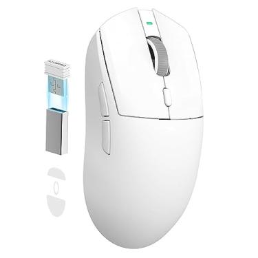 Imagem de A.JAZZ Mouse para jogos sem fio AJ139 G Pro ultraleve de 59 g com modo duplo tipo C com fio/receptor USB de 2,4 GHz até 26000DPI 6 botões programáveis simétricos ergonômicos para PS4 XBox PC Mac gamer