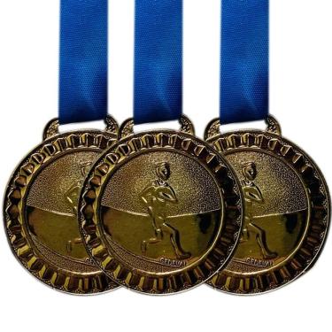 Imagem de Kit 10 Medalhas Para Campeonato De Corrida Evento 4,5cm bronze