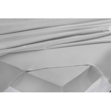 Imagem de Lençol CASAL Algodão Sem Elastico 200 FIOS Lençol de cima (CINZA, LENÇOL CASAL SEM ELASTICO)