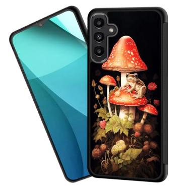 Imagem de ZQLPLZR Capa para Galaxy A35 5G, bordas antiderrapantes para pneus, design fofo, à prova de choque, proteção total, capa traseira preta para Samsung Galaxy A35 5G 6,6 polegadas 2024, sapo em aquarela