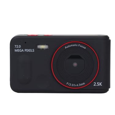 Imagem de Câmera Digital Compacta, Câmera Compacta Com Zoom 16x 2,5K para Crianças Estudantes Em Viagens (Preto)