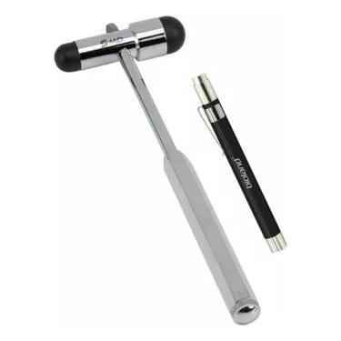 Imagem de Kit Martelo De Reflexo Buck + Lanterna Clínica Led