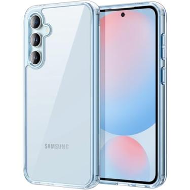 Imagem de JETech Capa para Samsung Galaxy S24 FE, Case Estojo Protetora à Prova de Choque Não Amarela para Telefone, Capinha Parte Traseira do PC Rígida Anti-Riscos (Azul)