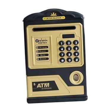 Imagem de menolana Cofrinho para caixa de economia de dinheiro, presente de feriado, lata de dinheiro, cofrinho para crianças de 3, 4, 5, 6, 7 e 8 anos de idade, Ouro