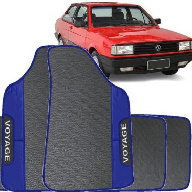 Imagem de Lindo jogo tapete 4 peças carro automotivo  na cor azul volkswagen voy