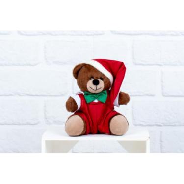 Imagem de PELUCIA URSO DE NATAL MACACAO - TEDDE 12 CM (PELUCIA MARROM)