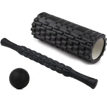 Imagem de Bola E Rolo E Bastão Liberação Miofascial Massagem Roll Foam - OCCY