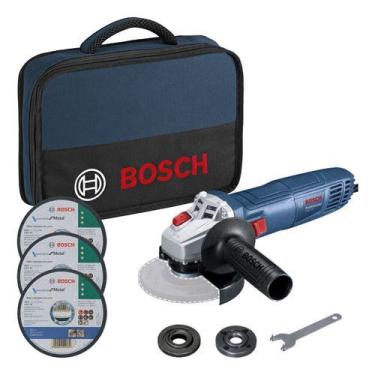 Imagem de Kit Esmerilhadeira Bosch Gws 700 710w Bolsa E 3 Discos 110v 