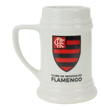 Imagem de Caneca Flamengo Mengão Oficial Brasão Porcelana 500ml - Mileno, Time