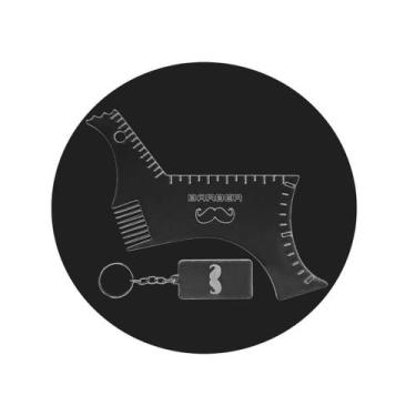 Imagem de Pente Modelador Barba Bigode Transparente Acrílico Boomerang - LUALKI 