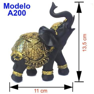 Imagem de Elefante Decorativo Em Resina Indiano Sabedoria Sorte - Luthi Comércio
