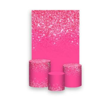 Imagem de Painel De Festa Vertical 1,50 x 2,20 + Trio De Capas Cilindro - Efeito