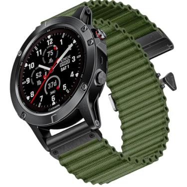 Imagem de Pulseira Ocean Ultra Trail de 22 mm projetada para Garmin Fenix séries 8 e 7, Quickfit 22 Watch para Forerunner 965/945/Approach S70 (verde militar, 22 mm)