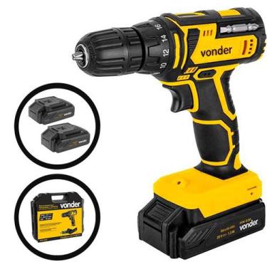 Imagem de Furadeira e Parafusadeira à Bateria 20V Com Maleta 2 Baterias e Acessó