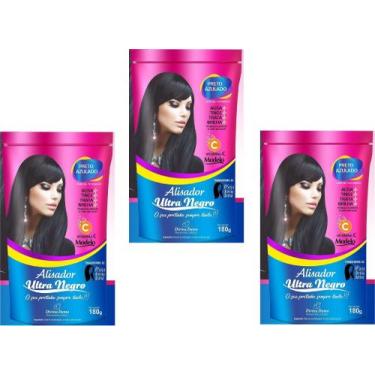 Imagem de Hene em gel modelo alisador ultra negro 1850gr pouch preto forte (pret