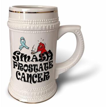 Imagem de 3dRose Smash – Caneca de calção de próstata Câncer de próstata, 530 ml, branca