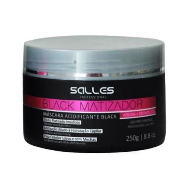 Imagem de Mascara Matizadora Acidificante  Salles Profissional 250g, Preto, Prof