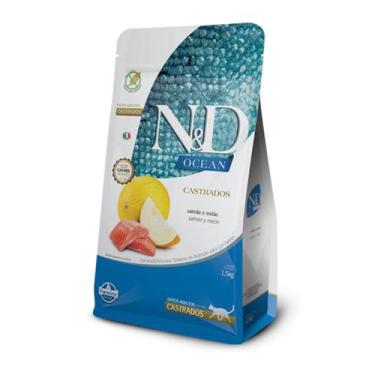 Imagem de Ração Seca ND Ocean Feline Salmão e Melão Adult para Gatos Adultos Cas
