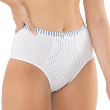 Imagem de Calcinha Alta Microfibra DelRio 50251 Listras, Índigo, P