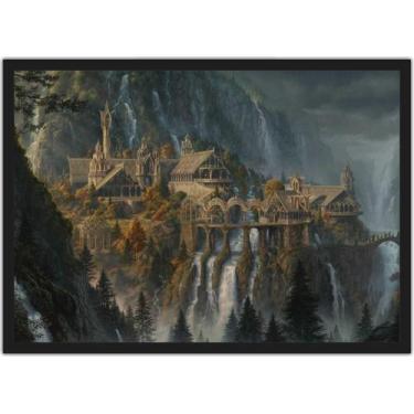 Imagem de Quadro Decorativo Senhor Dos Anéis Valfenda Cinema Decorações Com Mold