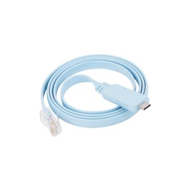 Imagem de RIIEYOCA Cabo de console USB C para RJ45, cabo de console tipo C para switches, roteadores, firewalls, servidores com interface de console rj45, etc