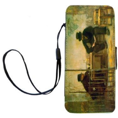 Imagem de Rikki Knight Elio Raffaelli Art Absinto Drinkers Flip Wallet iPhone Case com Aba Magnética para iPhone 5/5s - Bebedores de Absinto