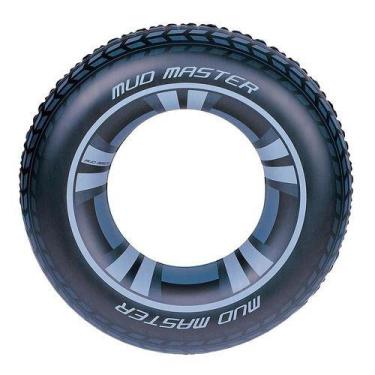 Imagem de Boia Inflável Redonda Pneu Piscina Praia Resistente - 90 Cm - Mor