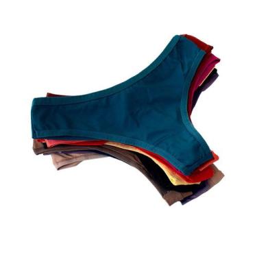 Imagem de Kit 20 Calcinha Feminina Confort Tanga Fio Dental Asa Delta Simples - 