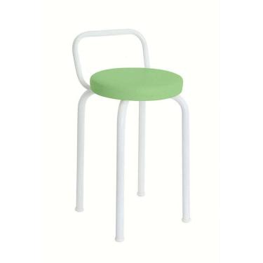 Imagem de Banco Baixo Premium 47 Cm para Cozinha Verde/Branco