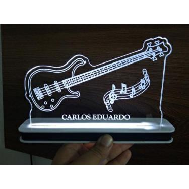 Imagem de Luminária Decorativa com LED Contrabaixo Strinberg Notas Musicais - Ho