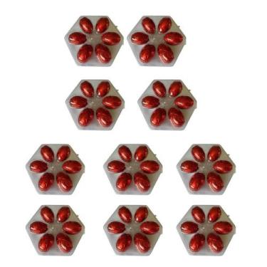 Imagem de 50 bandejas blister p/ 06 ovos páscoa transparente 50gr flip