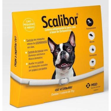 Imagem de Coleira Antipulgas Scalibor Cães Pequenos e Médios 48 cm - MSD Saúde A