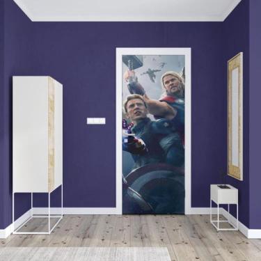 Imagem de Adesivo de Porta Vingadores Heróis 03 - Império da Impressão, M - 80cm
