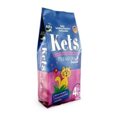 Imagem de Areia Sanitária Granulada Perfumada Kets Premium 4 Kg - ALFA PET