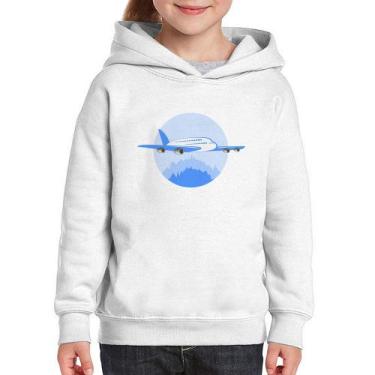 Imagem de Moletom Infantil Avião nas Montanhas - Foca na Moda, Branco, 6