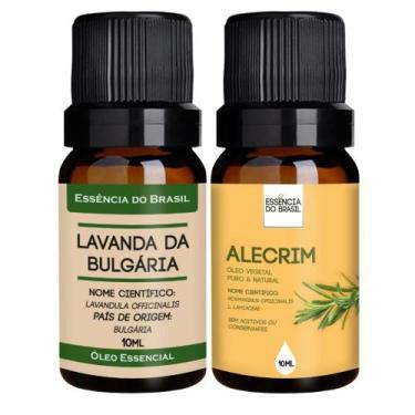 Imagem de Kit Óleo Essencial Lavanda Bulgária + Vegetal Alecrim 10ml - Essência 