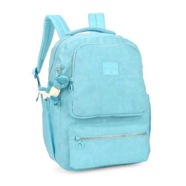 Imagem de Mochila  UP4You Crinkle Turquesa Chaveiro MJ48985UP - Luxcel