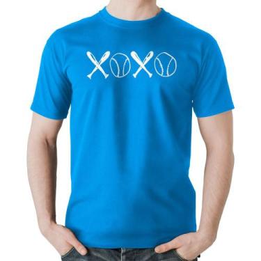 Imagem de Camiseta Algodão Xoxo Baseball - Foca na Moda, Azul, GG