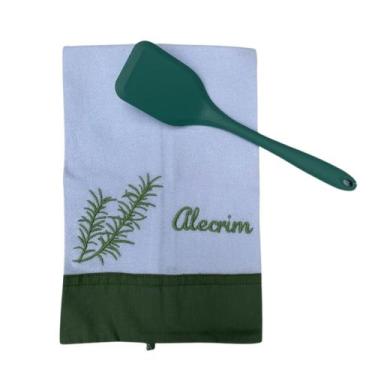 Imagem de Pano de prato bordado para cozinha com espatula curva - Oikos