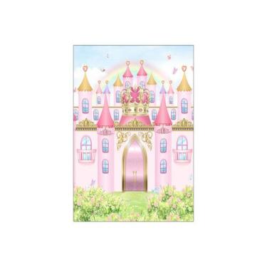 Imagem de Painel De Festa Vertical 1,50 x 2,20 - Castelo Jardim Rosa 012 - Via C