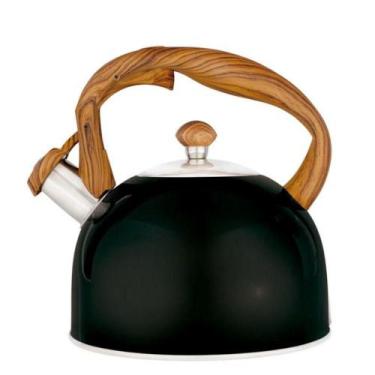 Imagem de Chaleira Mor Wood 7715 2,5L Com Apito, PRETO