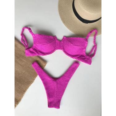 Imagem de Biquini Meia Taça Retro - Sirius Moda Praia, Azul celeste, P