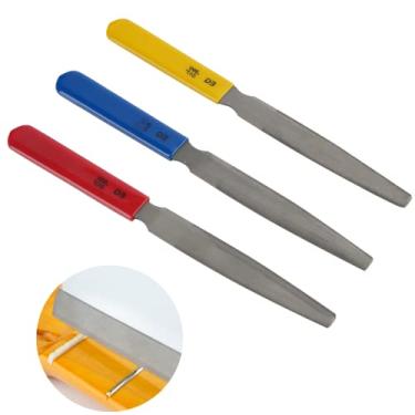 Imagem de Anjetan Conjunto de arquivos de porca de guitarra, arquivo de traste de guitarra de aço carbono, reparo de guitarra e ferramentas de modificação de instrumentos para guitarras, ukulele, baixo, banjo, instrumento de corda bandolim