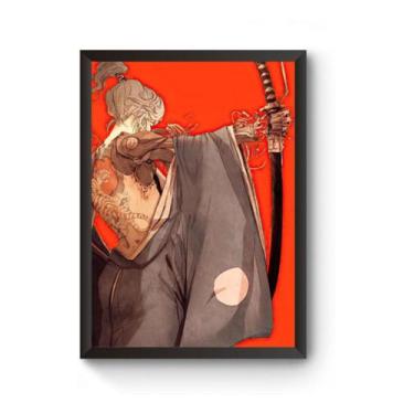 Imagem de Poster Moldurado Mantle Samurai Quadro - Fanarte