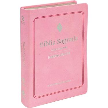 Imagem de Bíblia Sagrada NAA com Harpa Cristã e Letra Gigante Rosa SBB