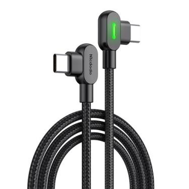 Imagem de Cabo Dupla Ponta Tipo-C 90 em L 2m Pd 60W Led Carga Rápida - Mcdodo